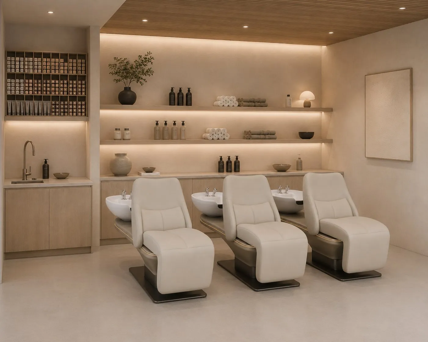 The basin area at NOA Studio